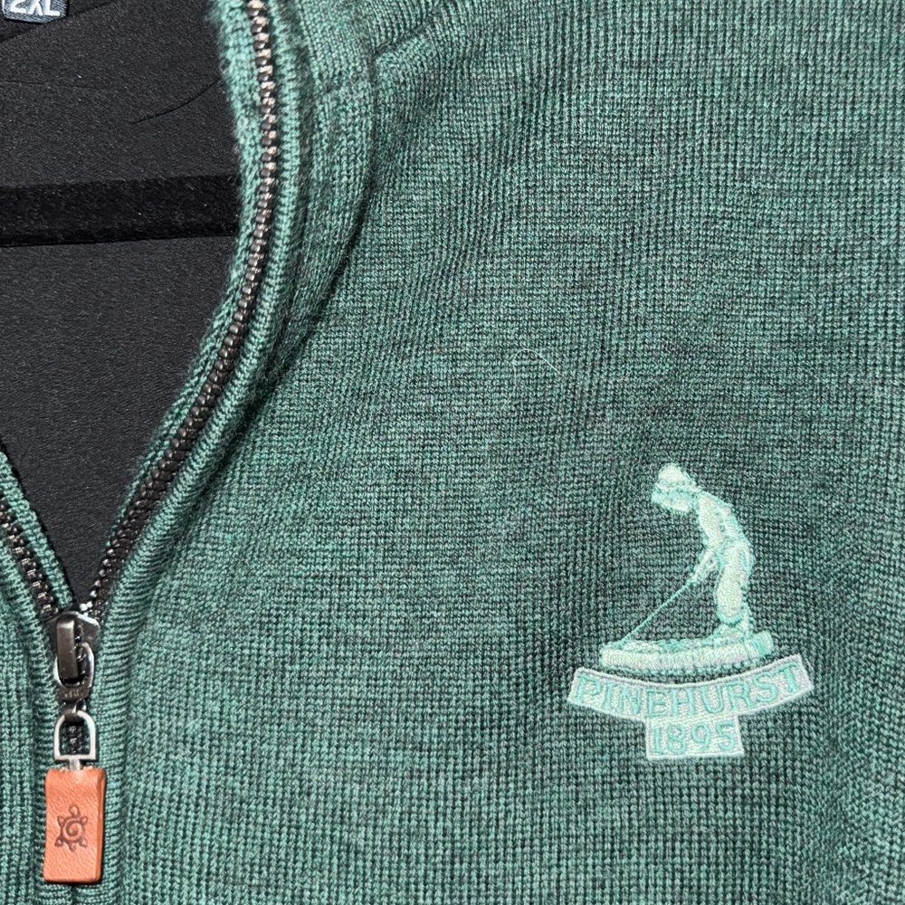 Turtleson Pinehurst Green Quarter-Zip Sweater Xxl - image 3